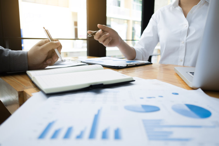 business audits calculating financial data investment fund at a